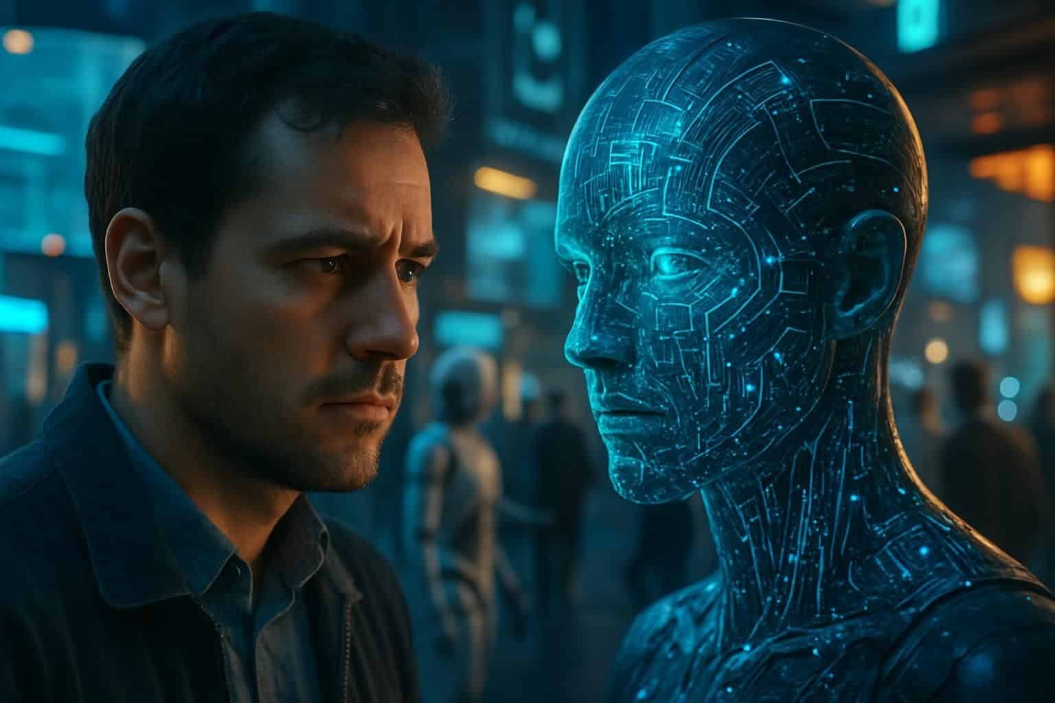 Découvrez les dynamiques complexes de la relation entre l'homme et l'intelligence artificielle, entre fascination technologique et méfiance face aux enjeux éthiques.